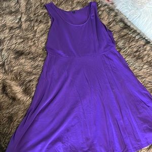 Boutique purple fit and flair dress XL very soft
